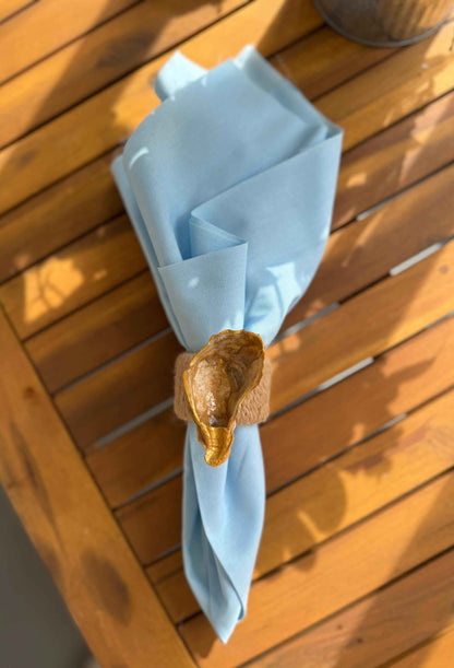 Oyster Shell Napkin Rings (Set of 4)