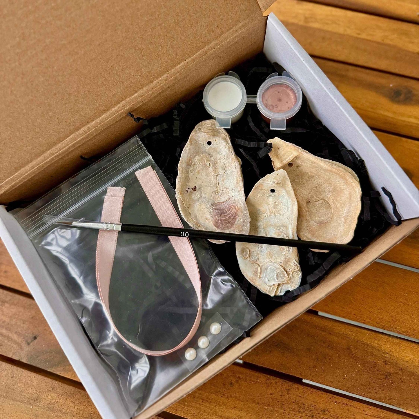 DIY Oyster Shell Ornament Kit: Painting Craft Set