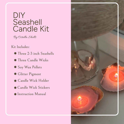 DIY Seashell Candle Kit: Soy Wax Candles