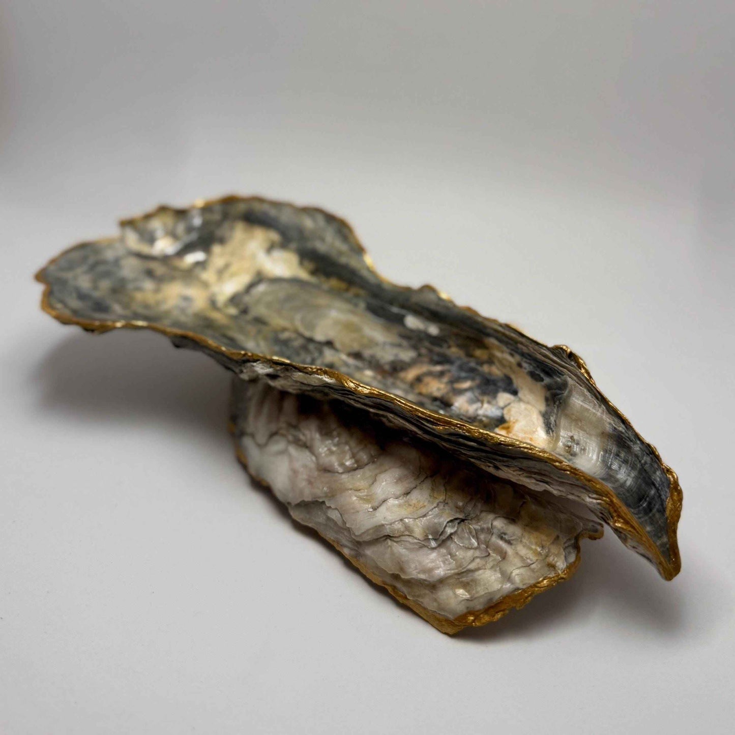 Oyster Shell Jewelry Dish: Gold