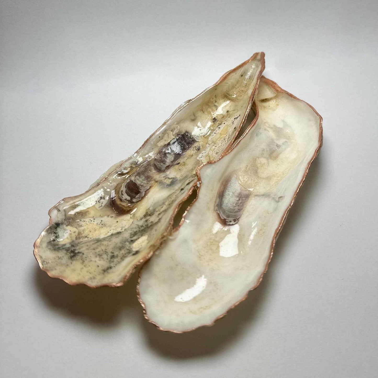 Oyster Shell Jewelry Dish: Rose Gold