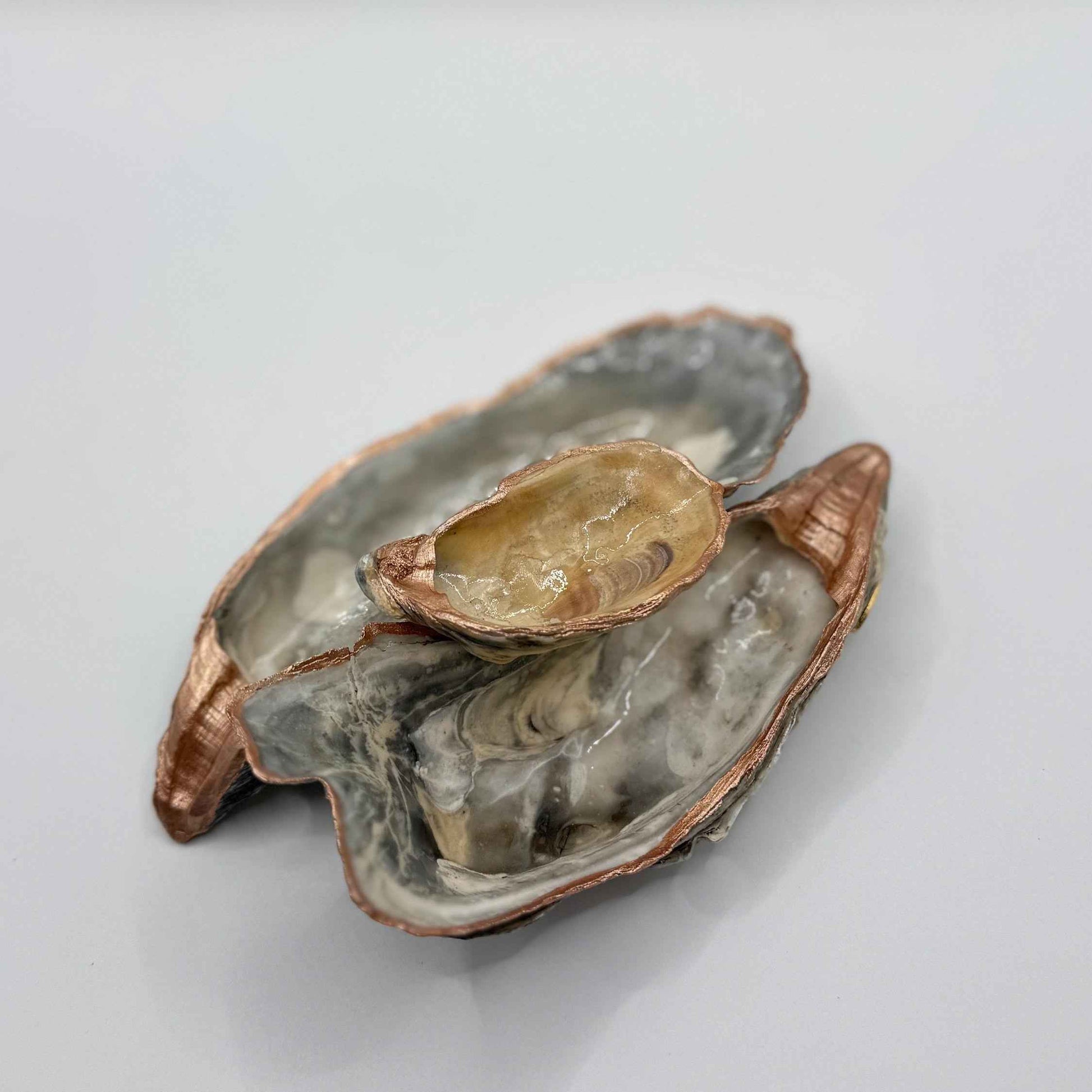 Oyster Shell Jewelry Dish: Rose Gold