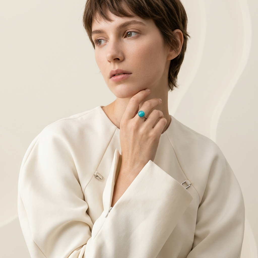 Turquoise Adjustable Ring - Iris