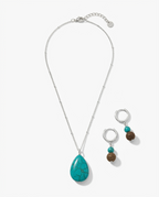 Turquoise Necklace & Earrings Set