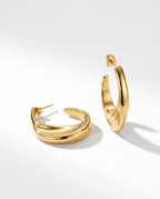 Sofia Gold Twist Hoops