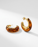 Tortoise Shell Earrings ~ Valarie