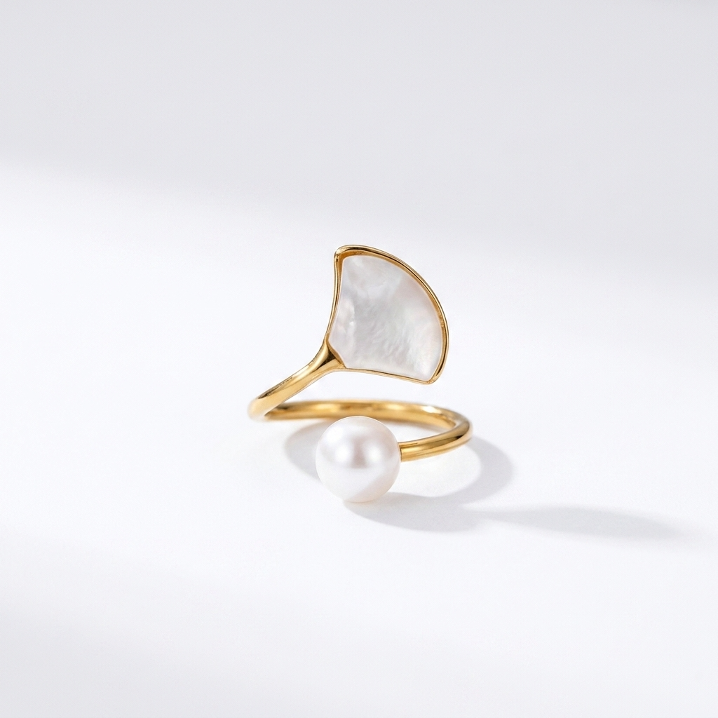 Pearl Wrap Ring Adjustable